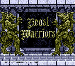 Beast Warriors (Japan) Title Screen